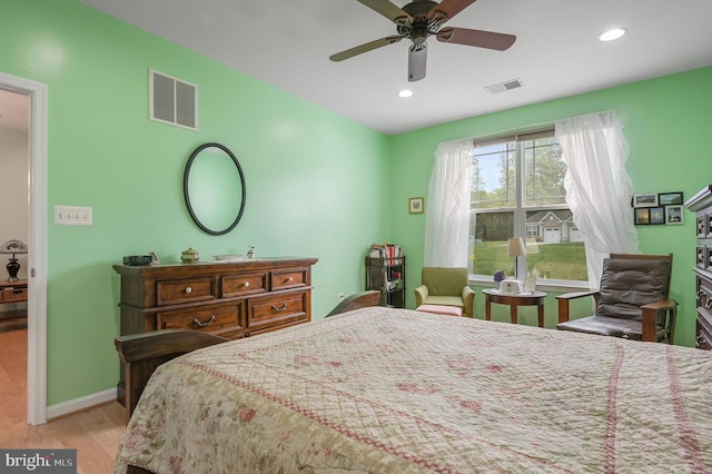 147 Candor Ln, Dover, DE 19901 - bedroom featuring wood finished floors, recessed lighting, and a ceiling fan