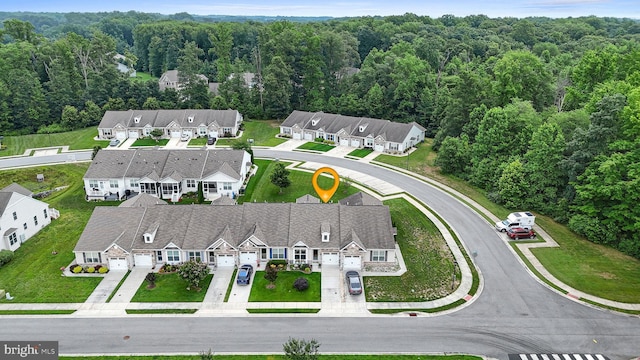 147 Candor Ln, Dover, DE 19901 - aerial view of residential area featuring a forest