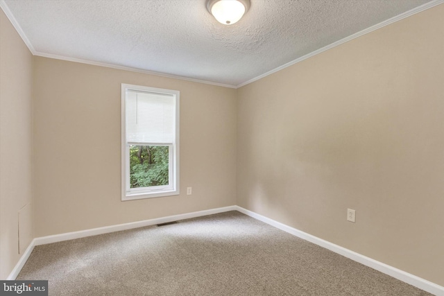 4953 Lincolnwood Dr, York, PA 17408 - unfurnished room featuring a textured ceiling, carpet flooring, and crown molding
