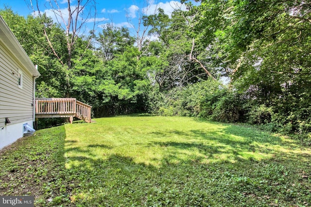4953 Lincolnwood Dr, York, PA 17408 - view of grassy yard with a deck