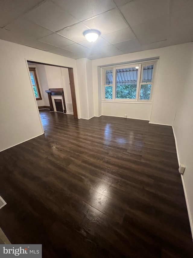 408 Broadway St, Cumberland, MD 21502 - spare room featuring dark wood-type flooring and a drop ceiling