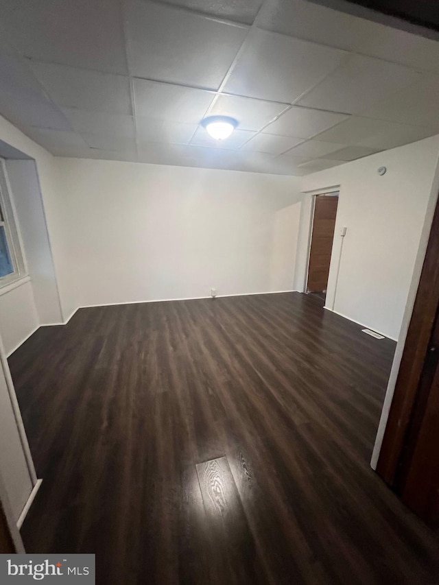 408 Broadway St, Cumberland, MD 21502 - spare room with a paneled ceiling and dark wood-type flooring
