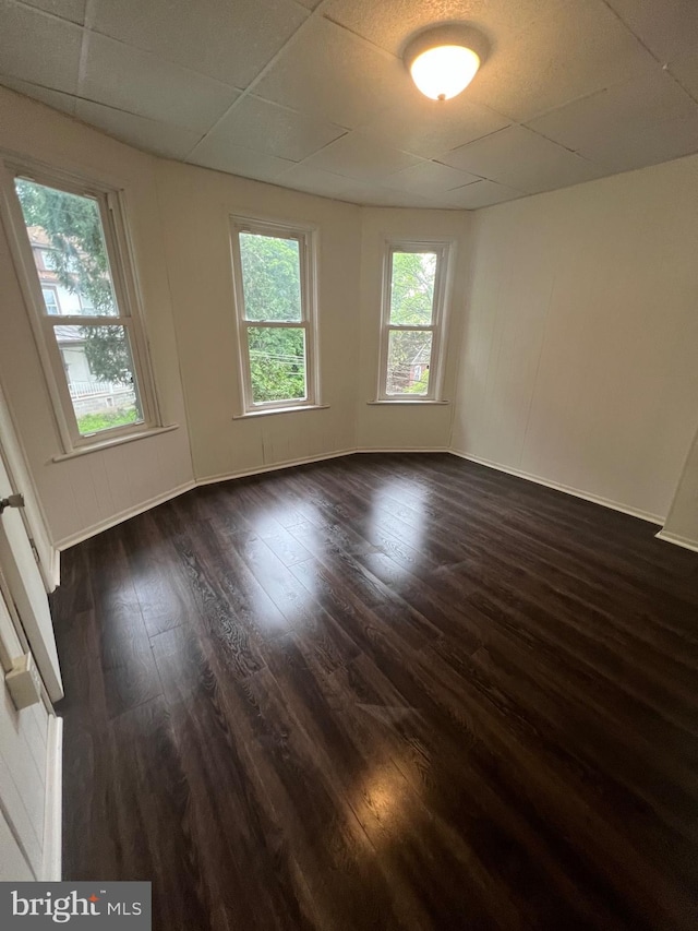 408 Broadway St, Cumberland, MD 21502 - unfurnished room featuring dark wood finished floors and a drop ceiling