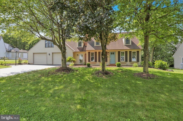 208 Queens Gate Rd, Lititz, PA 17543 - view of front of property featuring concrete driveway, a front yard, and a garage