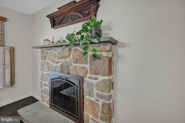 208 Queens Gate Rd, Lititz, PA 17543 - detailed view of a fireplace and wood finished floors