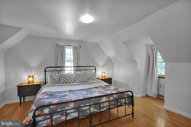 208 Queens Gate Rd, Lititz, PA 17543 - bedroom with vaulted ceiling, wood finished floors, and multiple windows