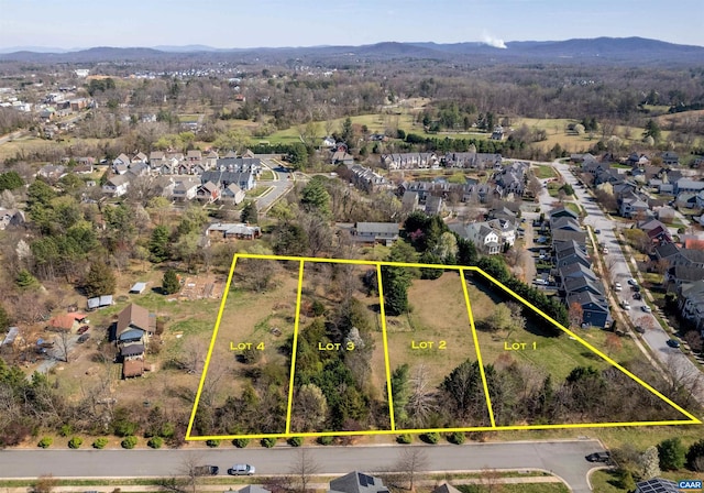 3 Rothwell Ln Lot 3, Crozet, VA 22932 - aerial view of residential area with a mountain backdrop