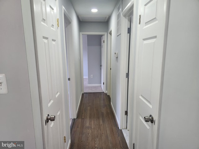 14273 Princedale Dr, Woodbridge, VA 22193 - corridor featuring dark wood finished floors and baseboards