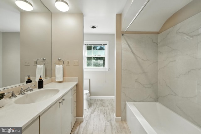 508 Vierling Dr, Silver Spring, MD 20904 - bathroom featuring marble finish floors, vanity, and shower / washtub combination