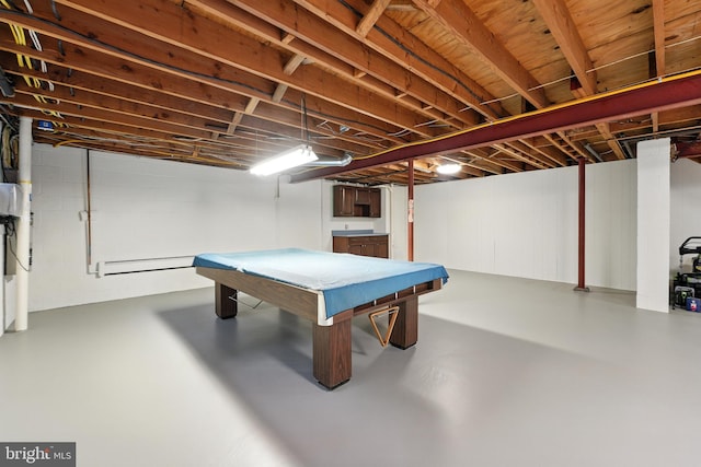 508 Vierling Dr, Silver Spring, MD 20904 - recreation room featuring finished concrete floors and billiards table
