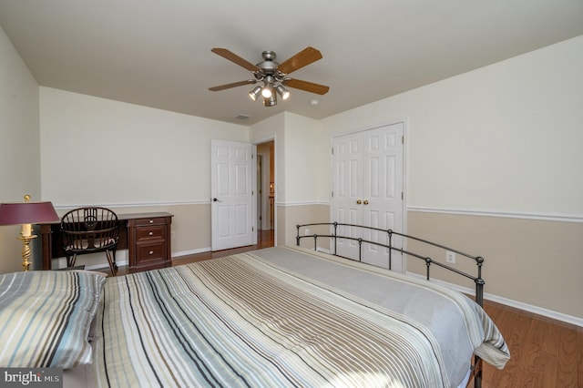 12 Deerpath Ln, Columbus, NJ 08022 - bedroom featuring wood finished floors and a ceiling fan