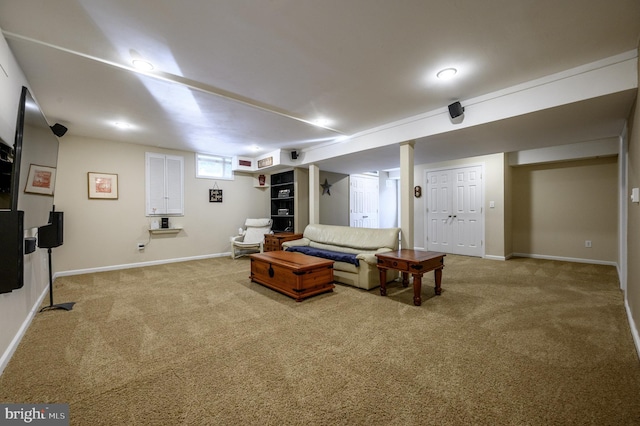 12 Deerpath Ln, Columbus, NJ 08022 - carpeted living area featuring baseboards