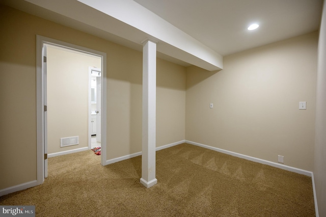 12 Deerpath Ln, Columbus, NJ 08022 - finished below grade area featuring carpet floors and recessed lighting