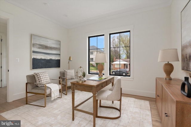 2724 N Dinwiddie St, Arlington, VA 22207 - office area with light wood-style flooring and baseboards