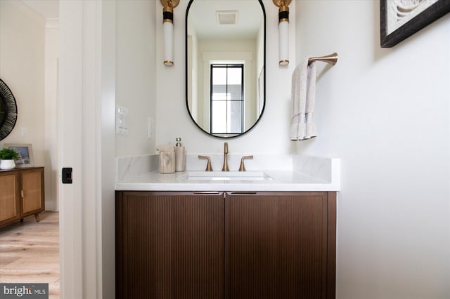 2724 N Dinwiddie St, Arlington, VA 22207 - bathroom with vanity and wood finished floors
