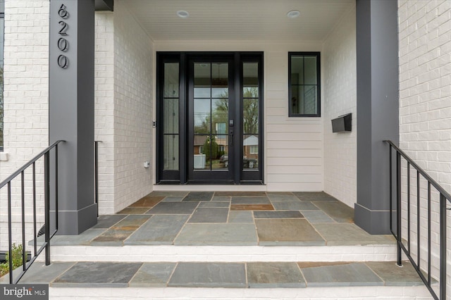 2724 N Dinwiddie St, Arlington, VA 22207 - doorway to property featuring brick siding