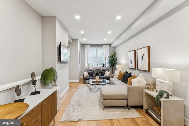 614 I St NE Unit 1, Washington, DC 20002 - living room with recessed lighting and light wood finished floors