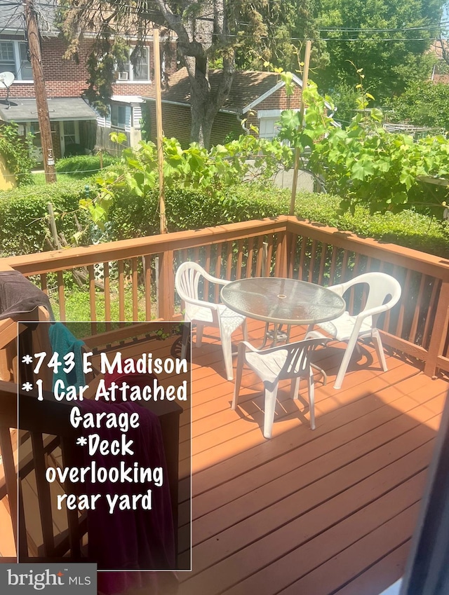 743 E Madison St, Lancaster, PA 17602 - wooden deck with outdoor dining area