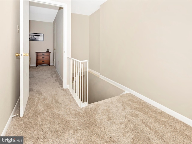 12263 Greenleaf Ave, Potomac, MD 20854 - hall featuring carpet flooring and an upstairs landing