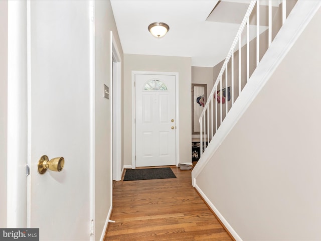 12263 Greenleaf Ave, Potomac, MD 20854 - doorway featuring stairs and light wood-type flooring