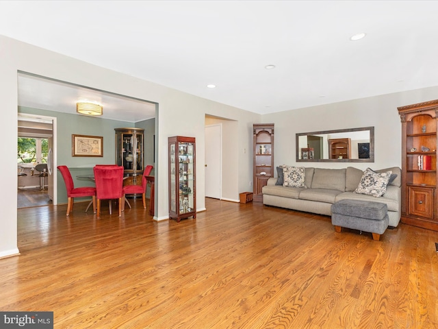 12263 Greenleaf Ave, Potomac, MD 20854 - living room with light wood-style flooring and recessed lighting
