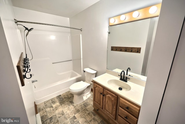 4604 View Dr, Spring Grove, PA 17362 - full bathroom featuring vanity, bathtub / shower combination, and stone finish flooring