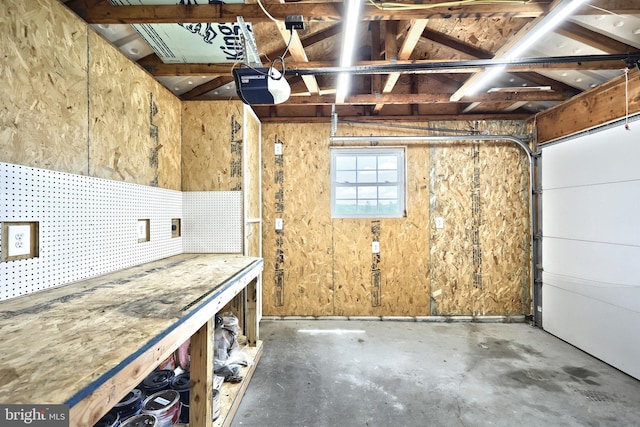 4604 View Dr, Spring Grove, PA 17362 - garage with a garage door opener and a workshop area