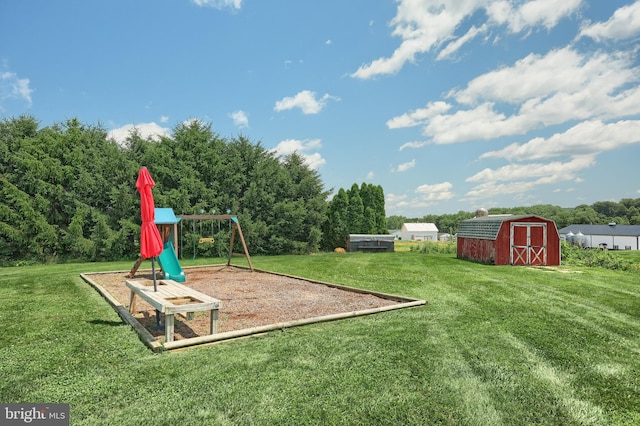 4604 View Dr, Spring Grove, PA 17362 - view of play area with a storage unit and a lawn