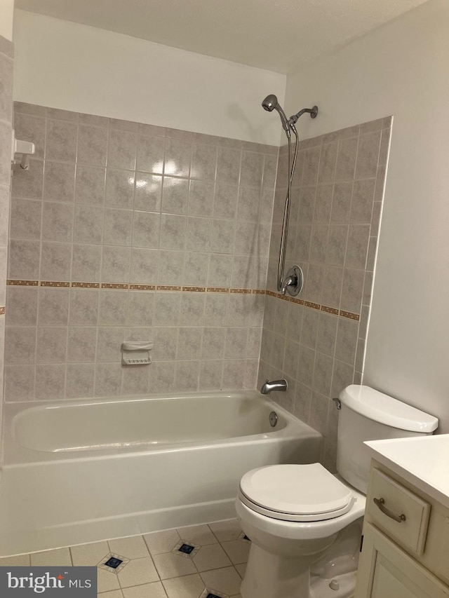 18327 Ivy Oak Ter, Gaithersburg, MD 20877 - bathroom with tile patterned floors, vanity, and tub / shower combination