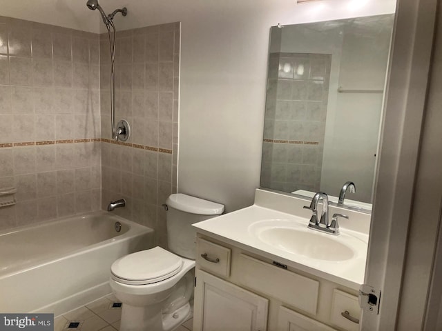 18327 Ivy Oak Ter, Gaithersburg, MD 20877 - full bath featuring vanity, tile patterned floors, and washtub / shower combination