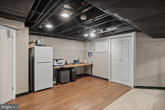 295 Crescent Ave, Moorestown, NJ 08057 - office featuring light wood-type flooring and concrete block wall