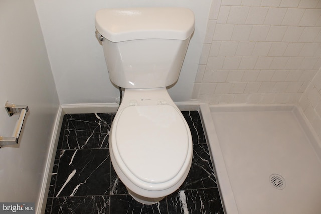 130 Duvall Ln Unit 194-202, Gaithersburg, MD 20877 - bathroom featuring marble tiled floors and a shower stall