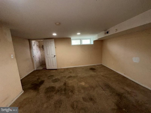 7638 Thouron Ave, Philadelphia, PA 19150 - below grade area with recessed lighting and carpet