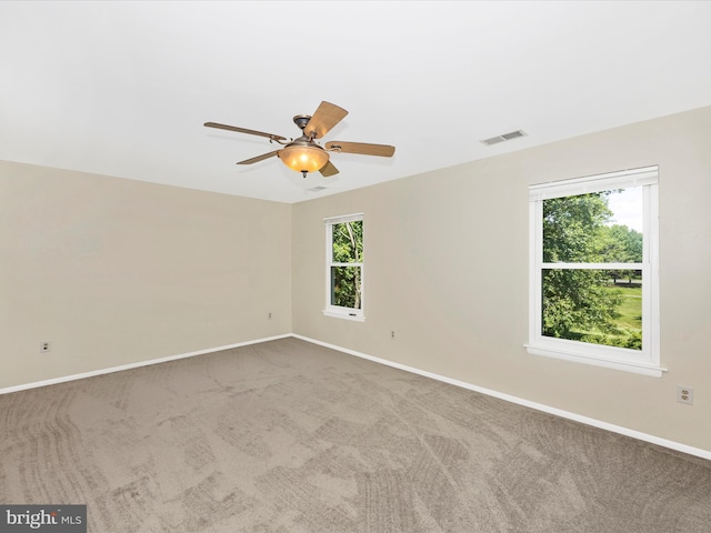 23732 Rolling Fork Way, Gaithersburg, MD 20882 - empty room featuring carpet flooring, plenty of natural light, and ceiling fan