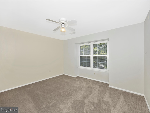 23732 Rolling Fork Way, Gaithersburg, MD 20882 - carpeted spare room featuring baseboards and a ceiling fan
