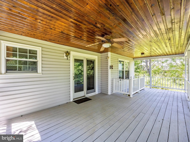 23732 Rolling Fork Way, Gaithersburg, MD 20882 - wooden porch featuring a ceiling fan
