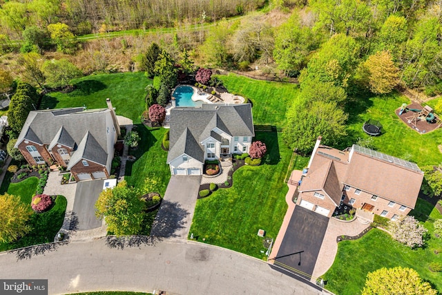 61 Brooks Rd, Moorestown, NJ 08057 - drone / aerial view of a pool