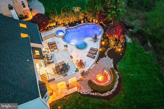 61 Brooks Rd, Moorestown, NJ 08057 - aerial view of a pool area