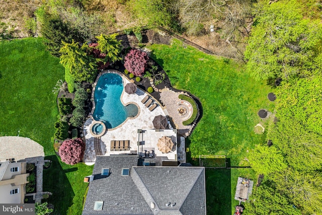 61 Brooks Rd, Moorestown, NJ 08057 - bird's eye view of a pool area