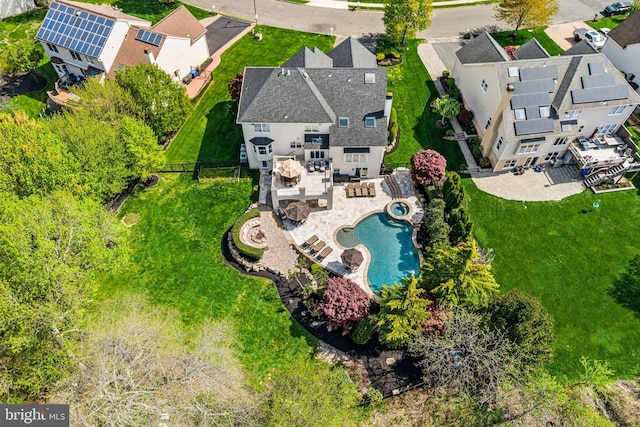 61 Brooks Rd, Moorestown, NJ 08057 - bird's eye view of a pool area