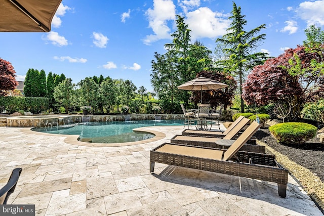 61 Brooks Rd, Moorestown, NJ 08057 - view of pool with a patio area and a pool with connected hot tub