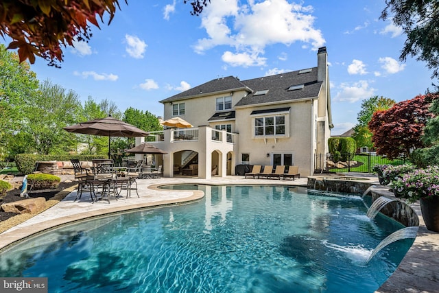 61 Brooks Rd, Moorestown, NJ 08057 - view of swimming pool featuring a patio and outdoor dining area