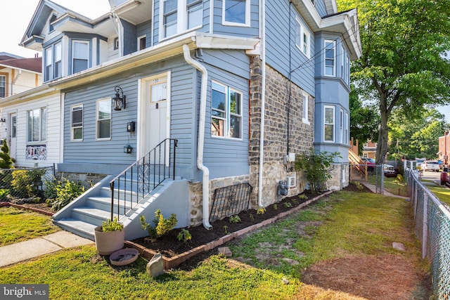 100 Powelton Ave, Lansdowne, PA 19050 - view of front of house with stone siding