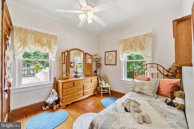 615 Convent Rd, Aston, PA 19014 - bedroom with light wood-style floors and a ceiling fan