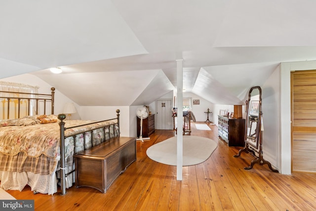 615 Convent Rd, Aston, PA 19014 - bedroom featuring hardwood / wood-style floors and lofted ceiling