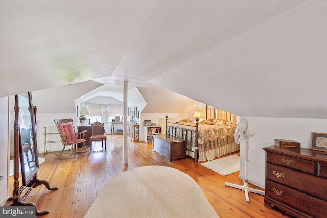 615 Convent Rd, Aston, PA 19014 - bedroom featuring wood-type flooring and lofted ceiling