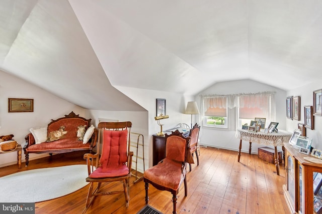 615 Convent Rd, Aston, PA 19014 - sitting room with lofted ceiling and wood-type flooring