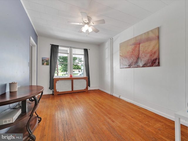 702 N Warren St, Orwigsburg, PA 17961 - dining space with light wood-type flooring and ceiling fan
