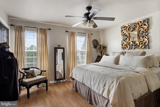 811 Darrett Ct, Sewell, NJ 08080 - bedroom with light wood-style flooring and ceiling fan