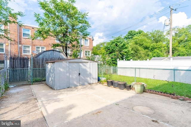 2847 S 65th St, Philadelphia, PA 19142 - view of patio / terrace featuring a storage unit